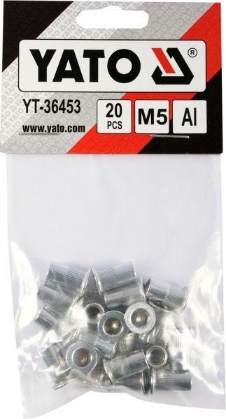Заклепки алюминиевые М5 20 шт Yato YT-36453 Польша