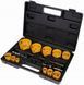 Набір коронок по металу та дереву 17шт. 19-76мм + адаптер KraftDele KD10758 Польща