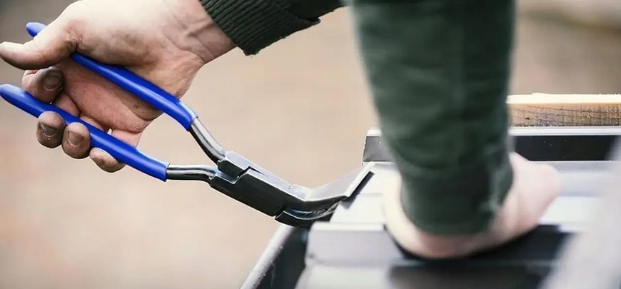 Набір щипців для гнуття листового металу 3 шт Silver S11679. плоскогубці для бляхи