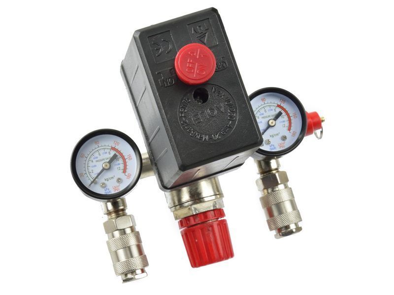 Пресостат до компресора Geko G80306, 8 бар, 1/4", 20,5 мм