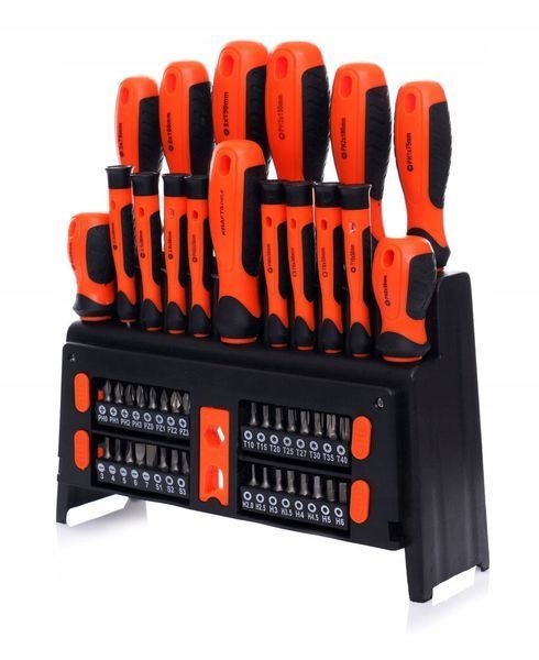 Набор отверток и бит 50 эл PH PZ H Torx магнитный наконечник подставка Kraft&Dele KD10950