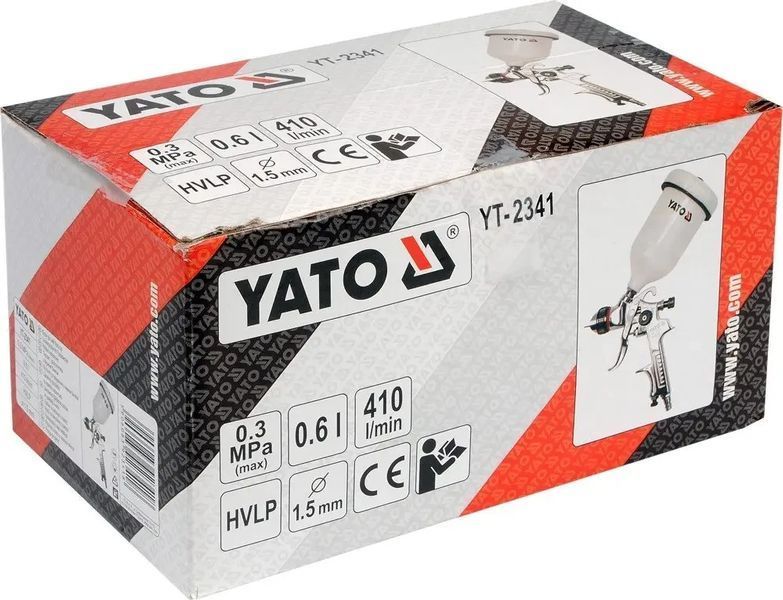 Краскопульт пневматичний HVLP 1,5мм YATO YT-2341 Польща