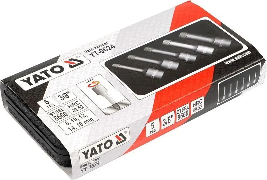 Набір екстракторів для шпильок YATO YT-0624