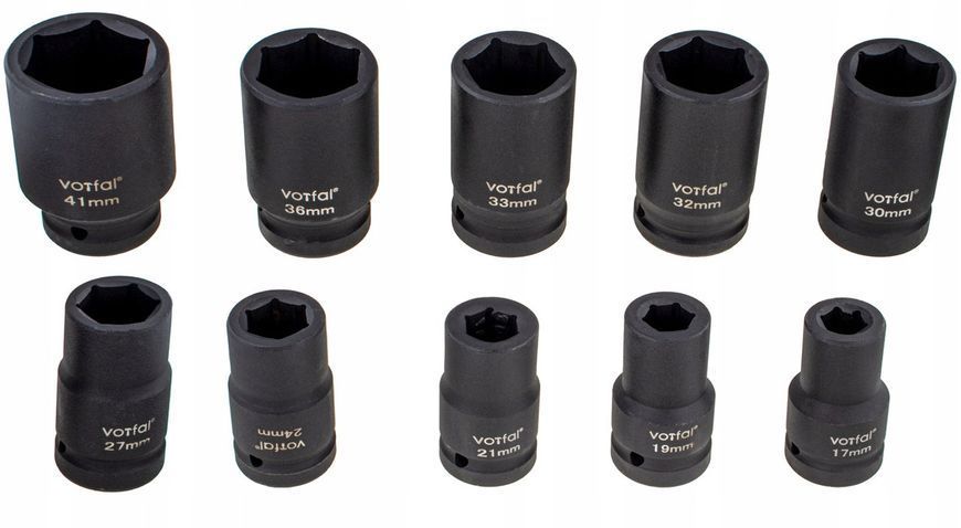 Набор ударных головок 1" 17-41 мм Vorfal V08112