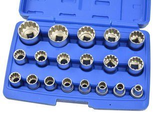 Набір спеціальних 12-гранних головок із профілем Gear Lock 8-32мм G13546