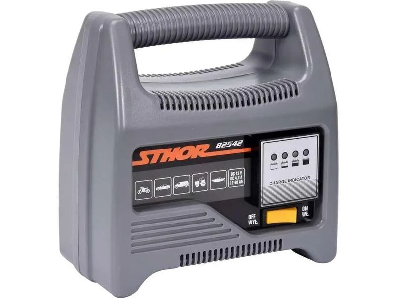 Автомобильное зарядное устройство STHOR 82542 6А (12 В/12-90 Ач) 82542 Польша
