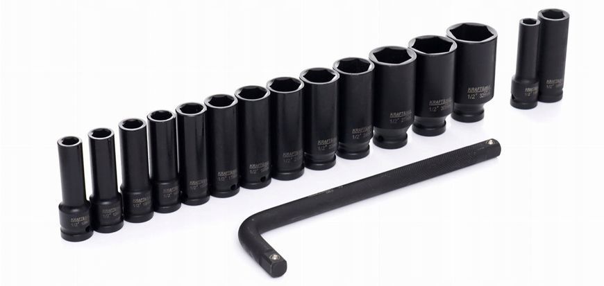 Набор ударных головок 1/2" 10-32 мм 16 шт + вороток KD11755